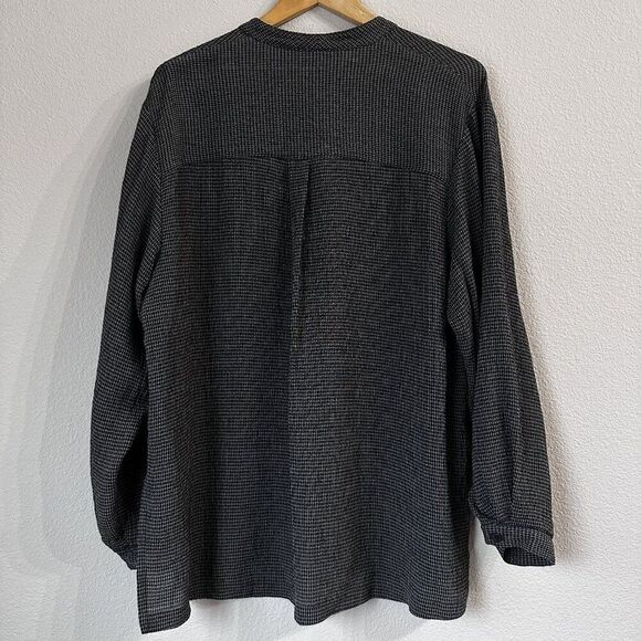 Eileen Fisher Button Up Tunic Wool Blend Long Sleeve Oversized Relaxed Small - Picture 2 of 5